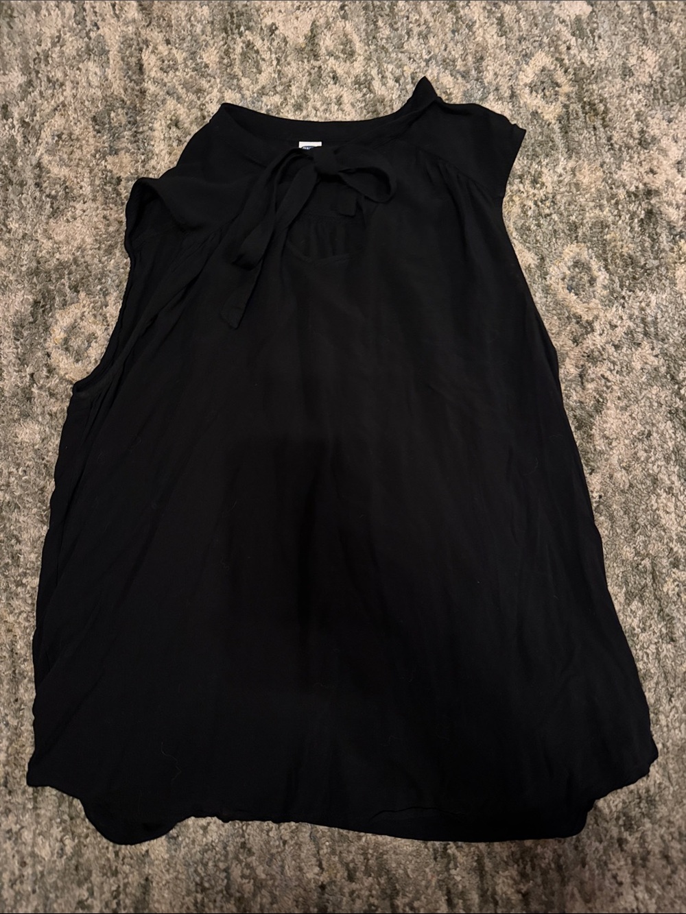 Women’s Black Tie-Neck Sleeveless Top